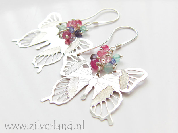Sterling Zilveren Oorbellen "Vlinders"