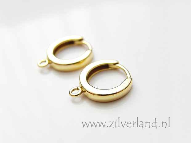 Sterling Zilveren Oorbelhaken/Creolen- Verguld
