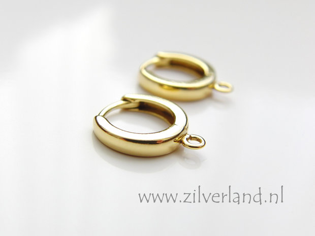 Sterling Zilveren Oorbelhaken/Creolen- Verguld