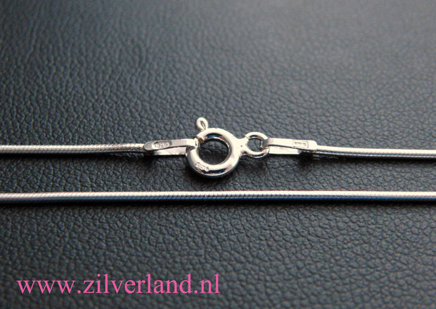 0,90mm Sterling Zilveren Slangencollier- 50cm