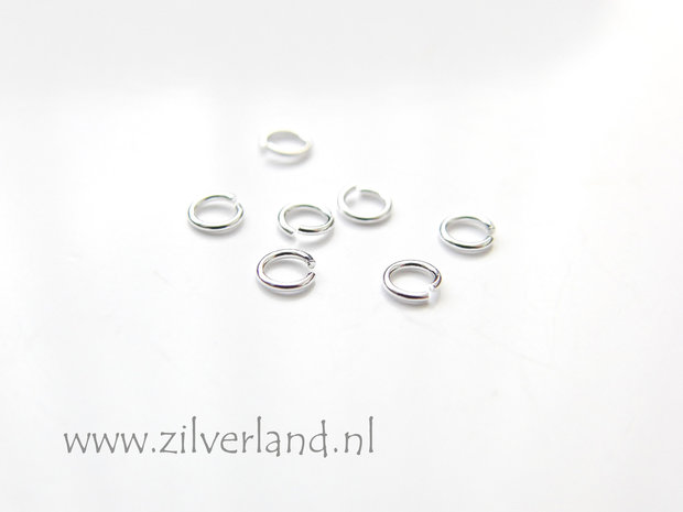 10 Stuks 0,50x3,20mm Sterling Zilveren Montagering