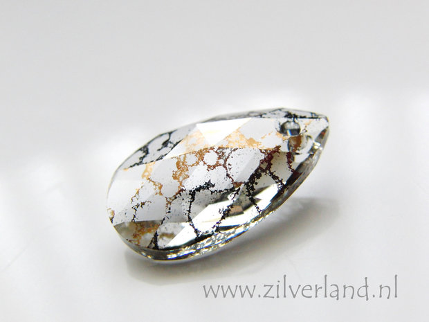 Swarovski Almond Kristal "Crystal Gold Patina"