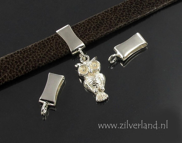 1 Stuk 11mm Sterling Zilveren Oog voor Plat Leer