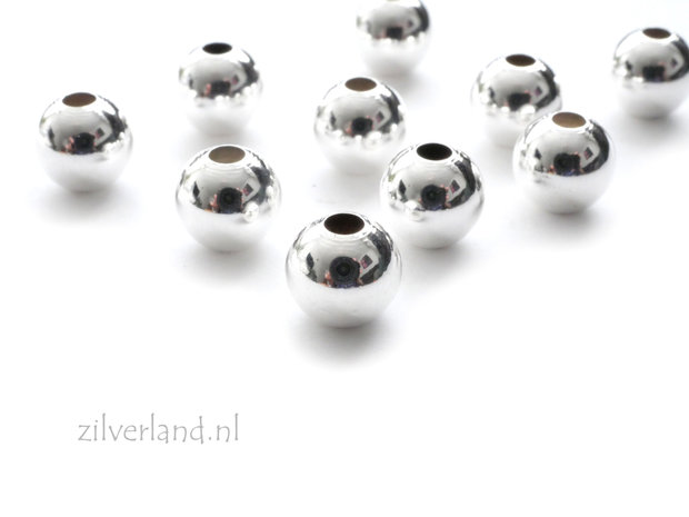 50 Stuks 6mm Sterling Zilveren Kralen- Lichtgewicht