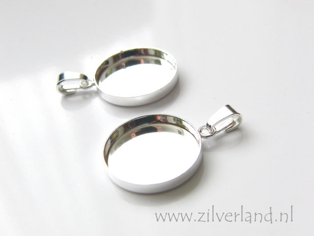 18mm Sterling Zilveren Hanger voor UV Hars/Resin of Cabochons