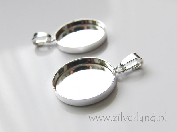 18mm Sterling Zilveren Hanger voor UV Hars/Resin of Cabochons