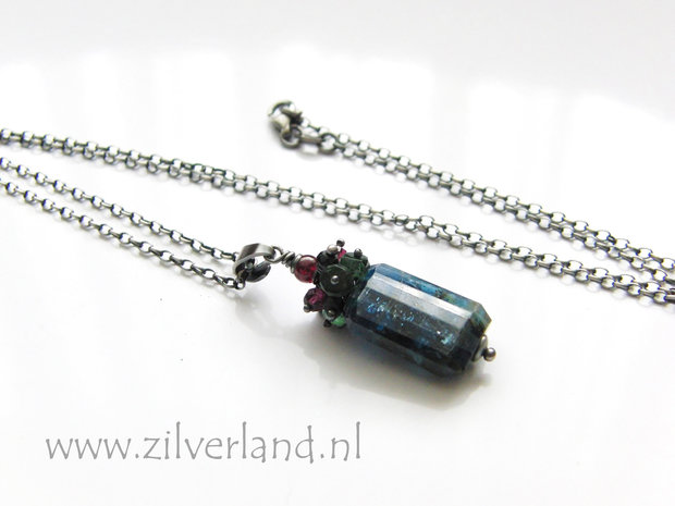 Handgemaakte Zilveren Ketting met Kyaniet