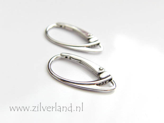 Sterling Zilveren Oorbelhaken- Gerhodineerd