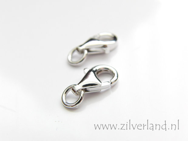 11mm Sterling Zilveren Lobsterslot- Gerhodineerd