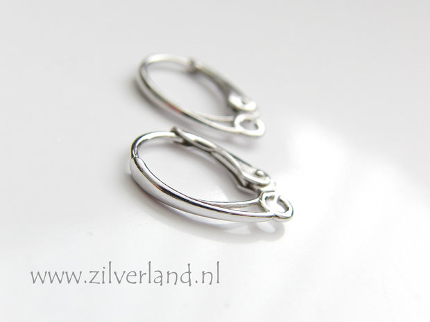 Sterling Zilveren Oorhaken- Gerhodineerd