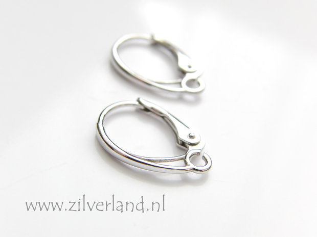 Sterling Zilveren Oorhaken- Gerhodineerd