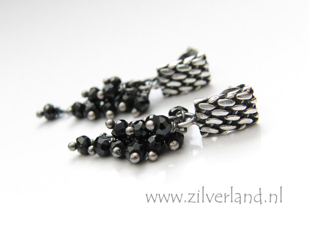 Handgemaakte Zilveren Oorstekers met Spinel