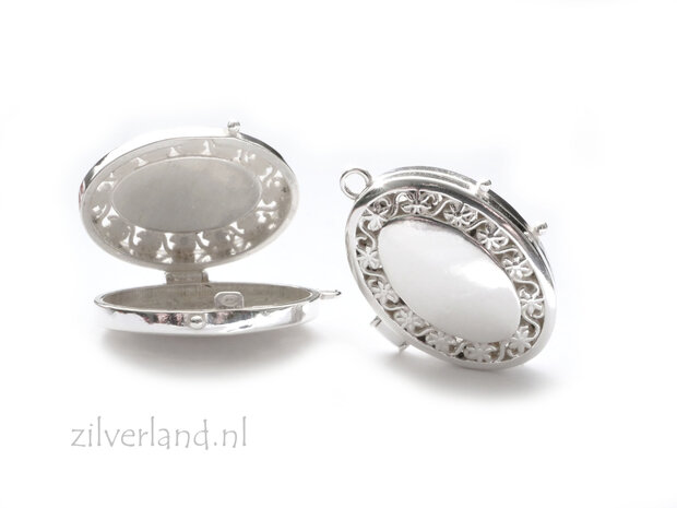Sterling Zilveren Doosje Hanger- Ovaal