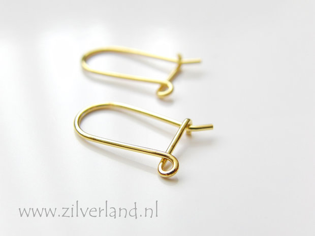 Sterling Zilveren Oorhaken- Verguld