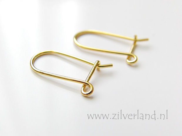 Sterling Zilveren Oorhaken- Verguld