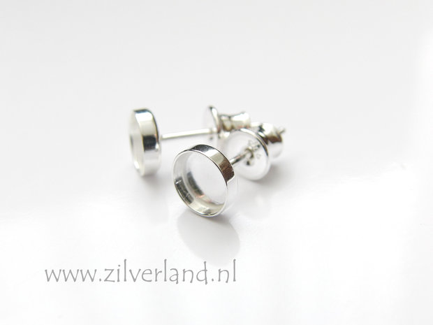 6mm Sterling Zilveren Oorstekers