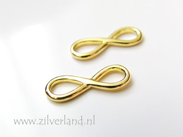 Sterling Zilveren Connector- Infinity Verguld