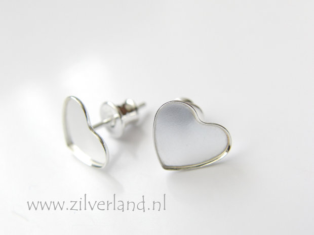 Sterling Zilveren Oorstekers voor Swarovski Heart Kristallen