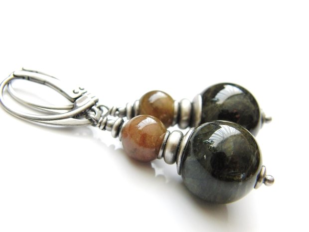 Sieraden Set- Sterling Zilveren Oorbellen en Hanger met Toermalijn