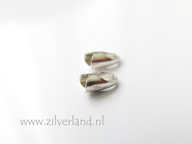 2 Stuks 2,5mm Sterling Zilveren Eindstuk