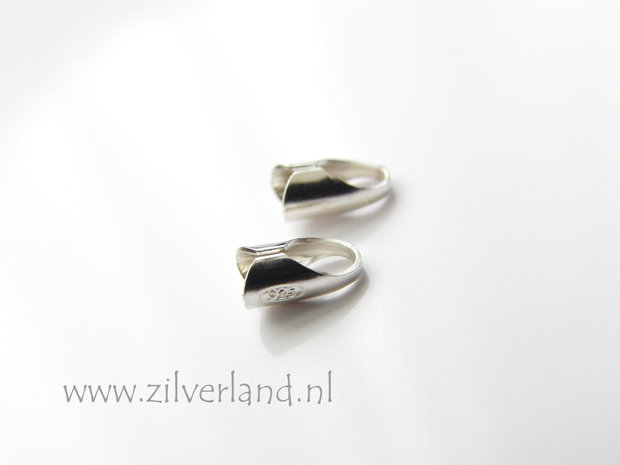 2 Stuks 2,5mm Sterling Zilveren Eindstuk