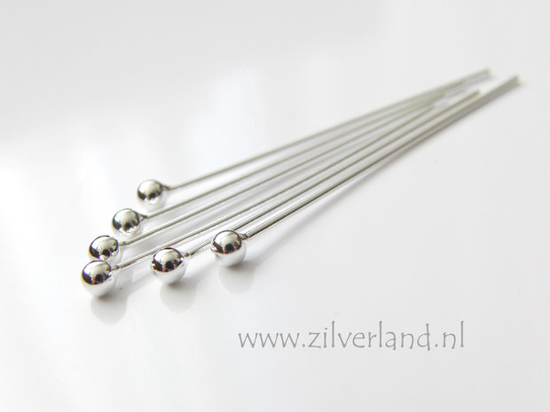 10 Stuks 0,80mm x 4,0cm Sterling Zilveren Nietstiften