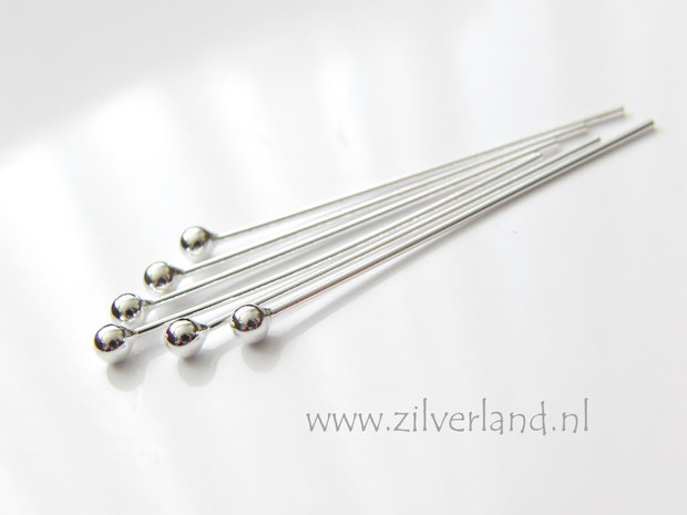 10 Stuks 0,80mm x 4,0cm Sterling Zilveren Nietstiften
