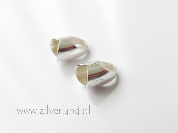 2 Stuks 5mm Sterling Zilveren Eindstuk