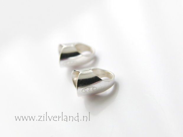 2 Stuks 5mm Sterling Zilveren Eindstuk