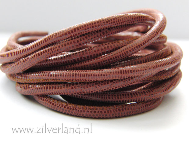 20cm Gestikt 4mm Leerkoord- Lizard