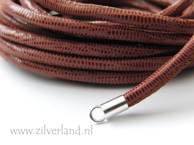 20cm Gestikt 4mm Leerkoord- Lizard