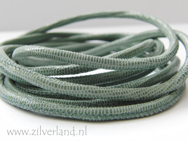 20cm Gestikt 4mm Leerkoord- Lizard