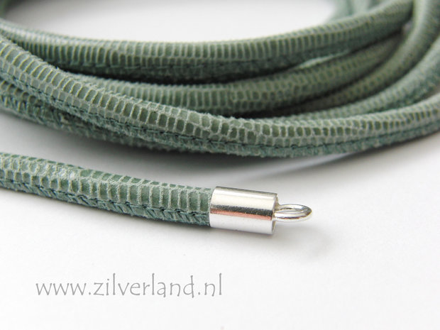 20cm Gestikt 4mm Leerkoord- Lizard