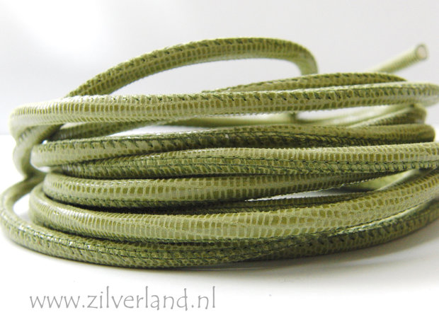 20cm Gestikt 4mm Leerkoord- Lizard
