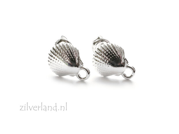 Sterling Zilveren Oorstekers- Schelpjes