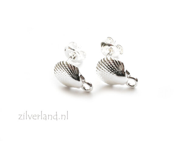 Sterling Zilveren Oorstekers- Schelpjes