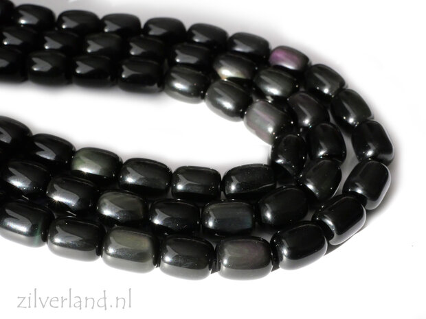 10x8mm Regenboog Obsidiaan Kralen