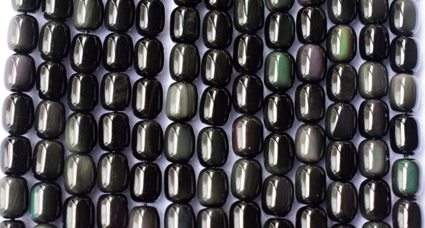 10x8mm Regenboog Obsidiaan Kralen