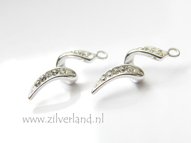 1 Stuk Sterling Zilveren Hanger- Spiraal