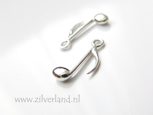 1 Stuk Sterling Zilveren Bedel- Muzieknoot