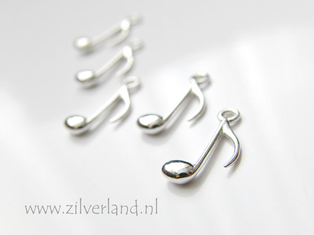 1 Stuk Sterling Zilveren Bedel- Muzieknoot