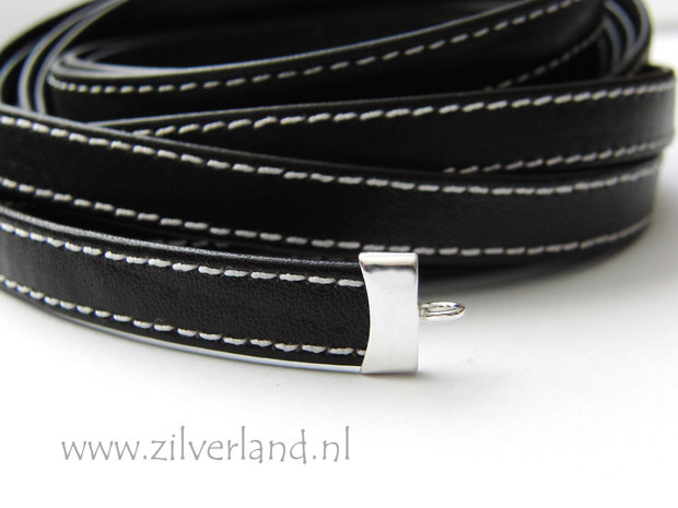 20cm Plat Leerkoord Dubbel Gestikt