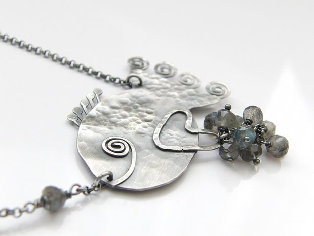 Handgemaakte Zilveren Ketting met Labradoriet