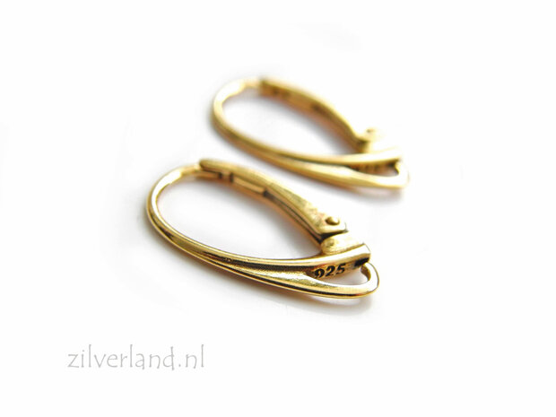 Sterling Zilveren Oorhaken- Verguld