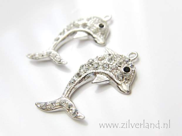 1 Stuk Sterling Zilveren Hanger- Dolfijn