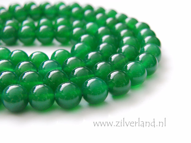 8mm Agaat Kralen- Groen