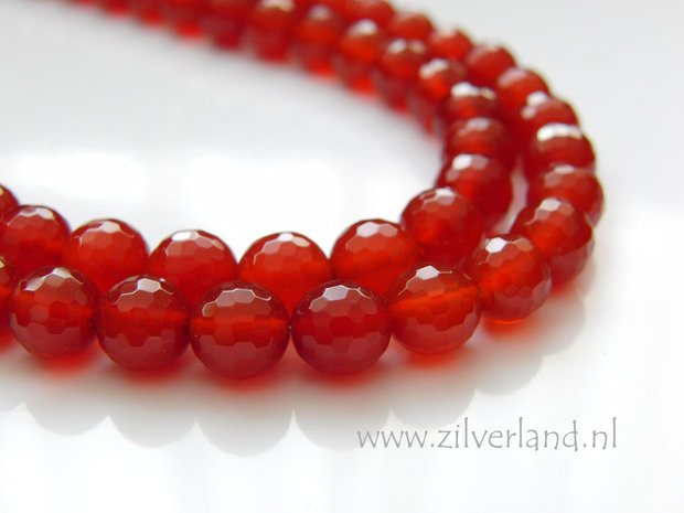 8mm Carneool Edelsteen Kralen- Facet