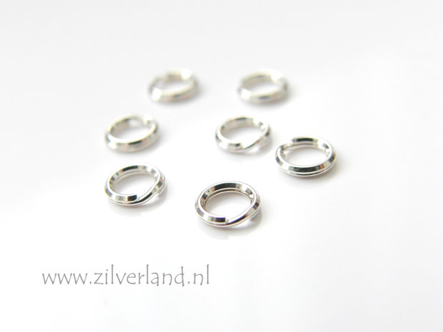 10 Stuks Sterling Zilveren Splitringetjes 5mm