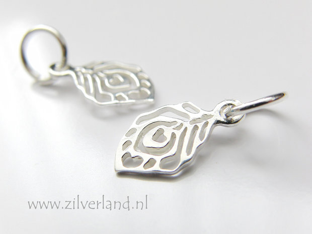 1 Stuk Sterling Zilveren Hanger- Blad