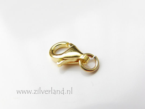 11mm Sterling Zilveren Lobsterslot- Verguld